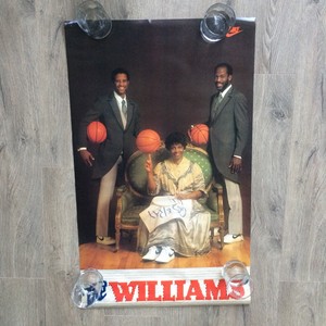 Vintage-80-039-s-THE-WILLIAMS-Gus-amp-Ray-NBA-Basketball-NIKE-POSTER-22-x-36-Original