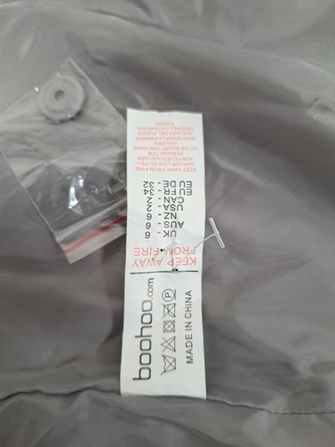 BOOHOO Petite Long Sleeve Grey Teddy Coat Oversized Hooded BNWT Women's UK 6 - Picture 15 of 20