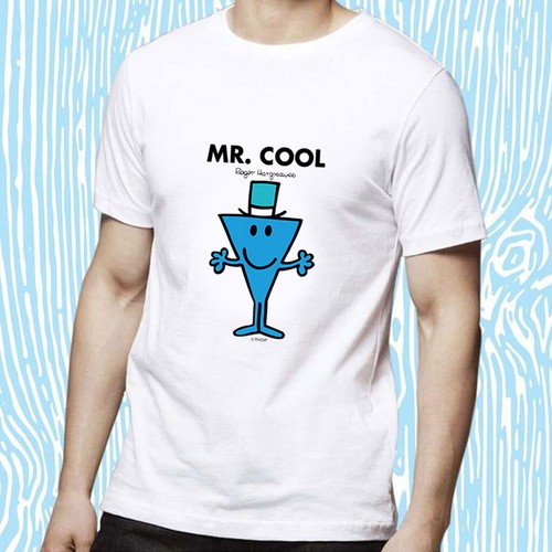 Mr Men T-Shirt Mr Cool Printed Graphic Tee Adults Short Sleeve Unisex Top - Picture 25 of 26
