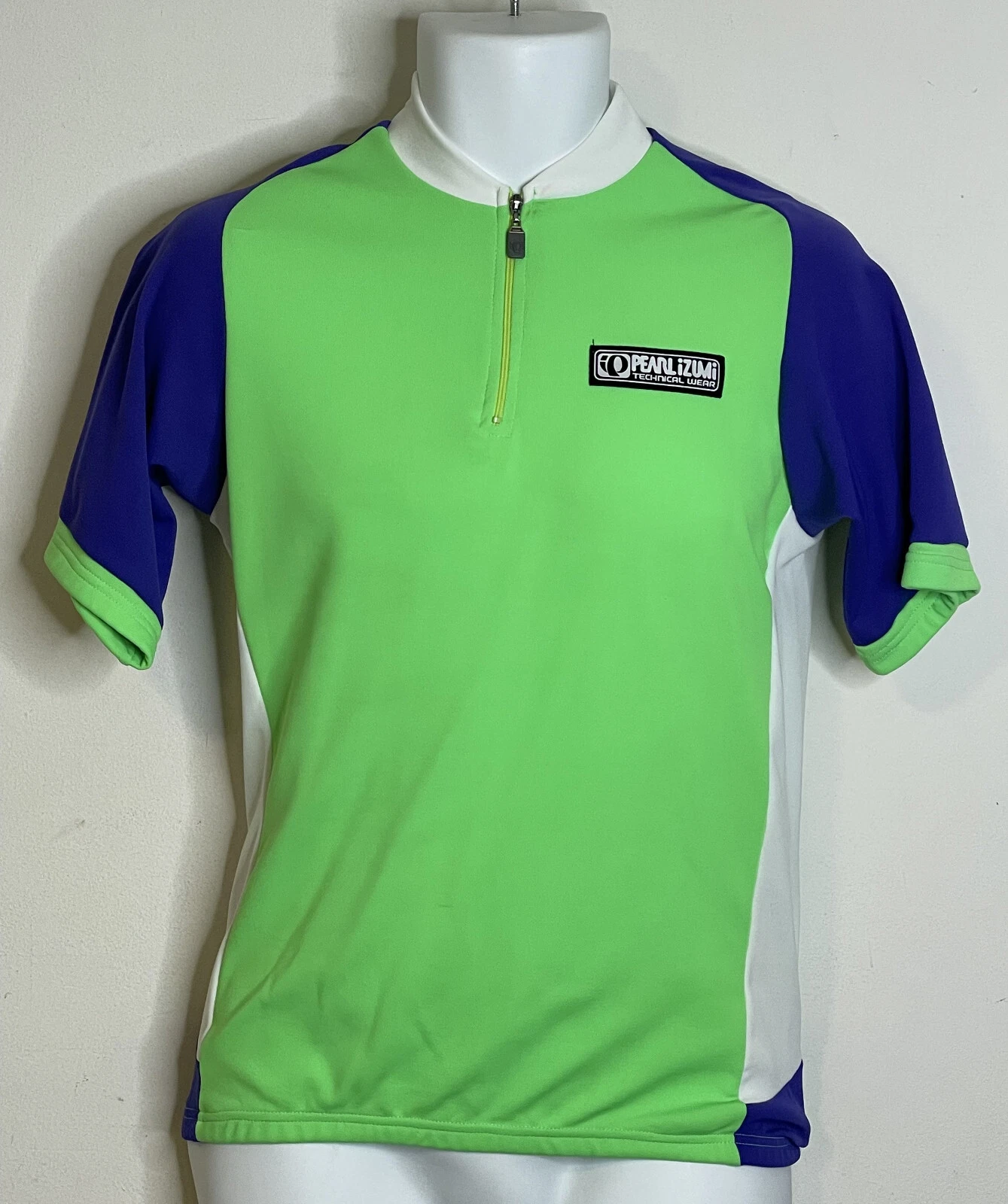 Pearl Izumi Cycling Jersey Mens M Green Purple White Short Sleeve Top Spot