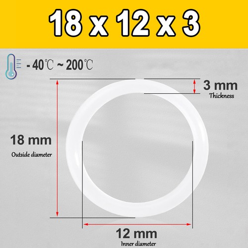 Food grade O-ring Thickness 3mm,ID 3mm - 394mm ,OD 9mm - 400mm Kettle Seal Ring - Picture 30 of 165