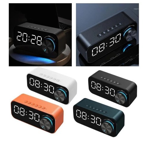 CASSA BLUETOOTH SPEAKER ALTOPARLANTE RADIO STEREO PORTATILE CON SVEGLIA - Foto 7 di 20