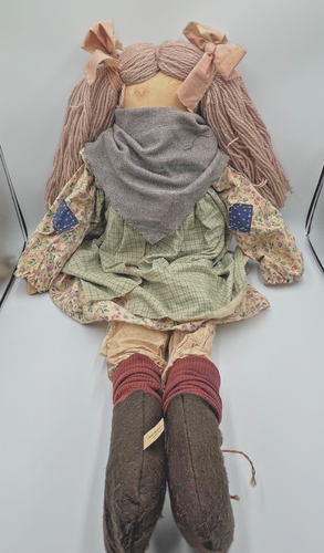 VTG '89 Attic Babies Raggady Rag Doll "Boo Boo Betty" by Marty Maschino 33" Long - Imagen 2 de 16