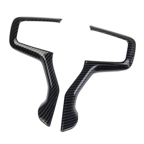 Carbon fiber style inner steering wheel trim cover for Chevrolet Tahoe Silverado - Picture 2 of 5