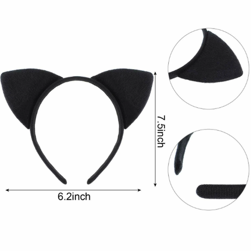 12 Cat Fox Ears Headband Costume Fur Anime Neko Cosplay Hair Party Halloween - Picture 2 of 2