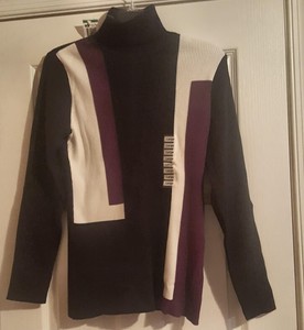 Style-amp-Co-32396PL805-Black-Plum-amp-White-Sweater