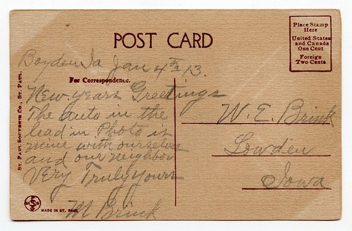 Boyden Iowa Automobile Parade - Straßenszene RPPC 1913 - Bild 3 von 3