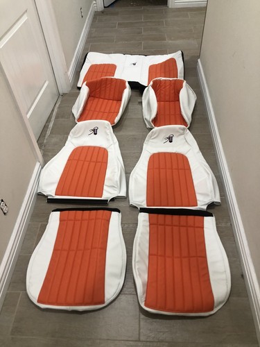 97 30th Anniversary Camaro Seat Covers White With Orange Inserts. IN STOCK!