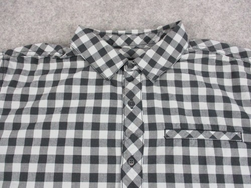 SmartWool Shirt Mens Large Gray Black Buffalo Check Merino Wool Blend Casual - Picture 5 of 11