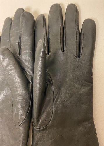GENUINE LEATHER BLACK WOMEN'S GLOVES - Picture 9 of 23