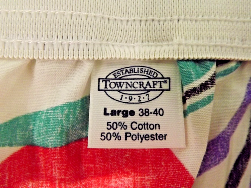VTG TownCraft JC Penny Mens Veggie Print Boxer Shorts Underwear Sz L 38-40 NEW - Picture 7 of 7