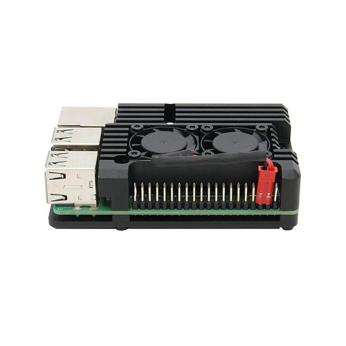For Raspberry Pi 3 Model B B+ Aluminum Case Shell with Dual Cooling Fan - Picture 6 of 12