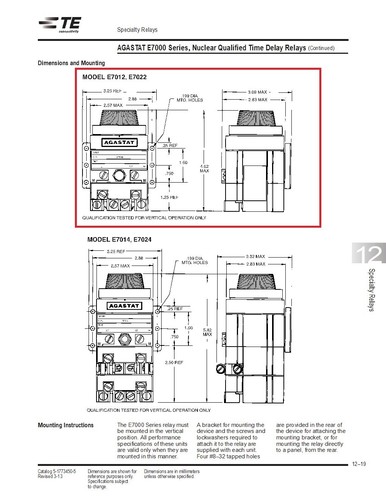 Relé de distribución electroneumático nuclear/industrial Agastat E7012PB004 - Nuevo - Imagen 9 de 10