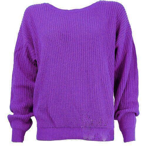 NEW Womens Ladies Chunky Thick Baggy Jumper Knitted Sweater Oversize Plus Size - Picture 11 of 38