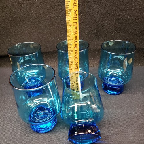 Juego de gafas de agua turquesa de colección de 5 5"" de alto 2,5"" diapositivas - Imagen 7 de 9