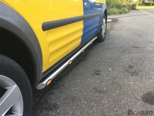 Seitenleisten + gelbe LEDs für Peugeot Partner 2008 - 2016 Edelstahl Van Zubehör - Bild 12 von 12