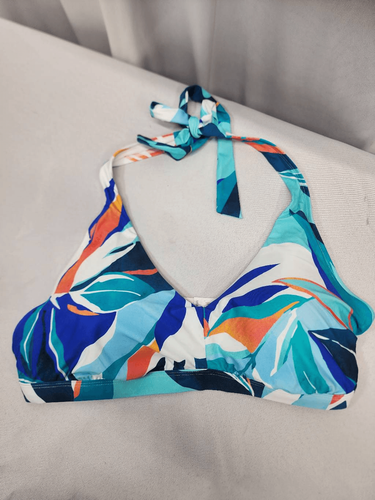 La Blanca Damen Größe 20 Küstenpalmen gebändert Neckholder Oberteil Badeanzug Bikini Oberteil - Bild 3 von 6