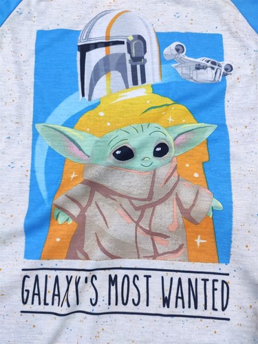 Star Wars Pajamas Boys Small 6-7 Baby Yoda The Mandalorian Shirt Shorts PJ Sets - Picture 2 of 4
