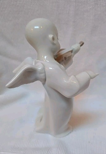 Lladro asiatischer Engel Junge Figur spielt Geige #4536 Porzellan Made in Spain - Bild 4 von 8