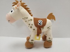 Disney Parks 8" plush toy race horse Bullseye 2 Toy Story cream/green