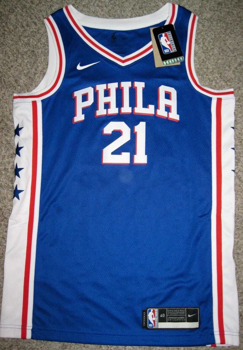Nike nba swingman jersey Joel embiid Philadelphia 76ers blue small