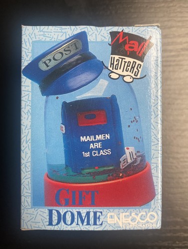 NEW-ENESCO-GIFT-GALLERY-Post-MAILMAN-ARE-1st CLASS-MAD-HATTERS-Mailbox-1991 - Picture 1 of 13