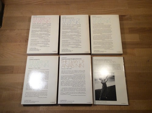 The Diary of Anais Nin, 6 Paperback Box Set, Volumes 1-5 Plus Supplement - Picture 20 of 21