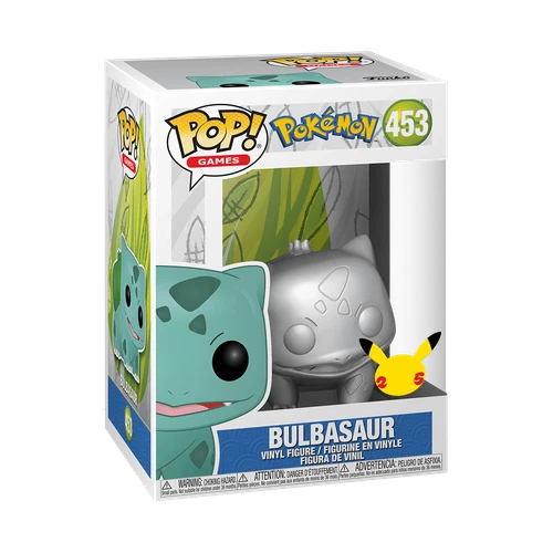 Funko Pop! Vinyl: Pokémon - Bulbasaur (Silver) (Metallic) 25 Years #453