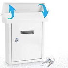 Weatherproof Wall Mount Locking Mailbox - Galvanized Steel with Metal Flap NEW