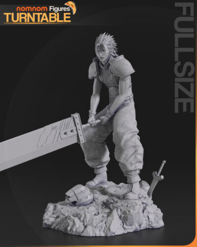Zack Fair - Final Fantasy VII - Opzione completamente dipinta - 14k Abs come resina - Foto 4 di 7