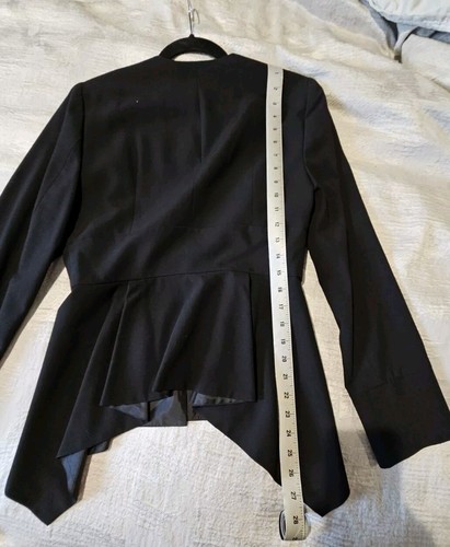 BCBGMaxazria Black Peplum Assymetrical Blazer NwT SMALL - Picture 5 of 5