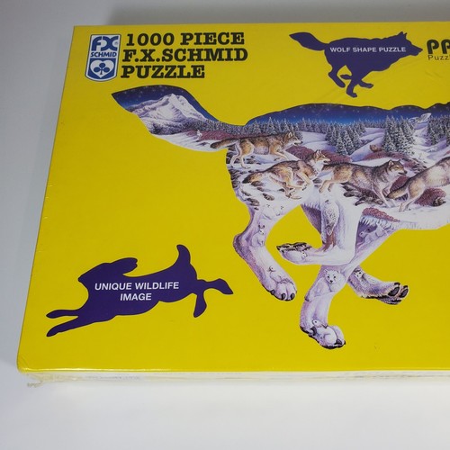 FX Schmid Pack Leader 1000 Piece Jigsaw Puzzle Wolf Shape 36" Sally J Smith New - Picture 3 of 8