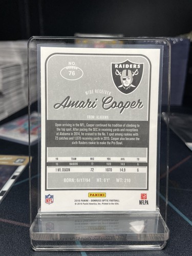 2016 16 PANINI DONRUSS OPTIC FOOTBALL AMARI COOPER # 76  - Picture 2 of 2