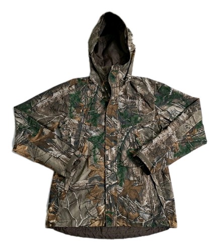Field Stream Women's Small Hooded Jacket Camouflage Water Resistant HydroProof