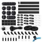 173-Teiliges Kabelmanagement-Organizer-Kit, Selbstklebende Kabelclips, Kabe9713