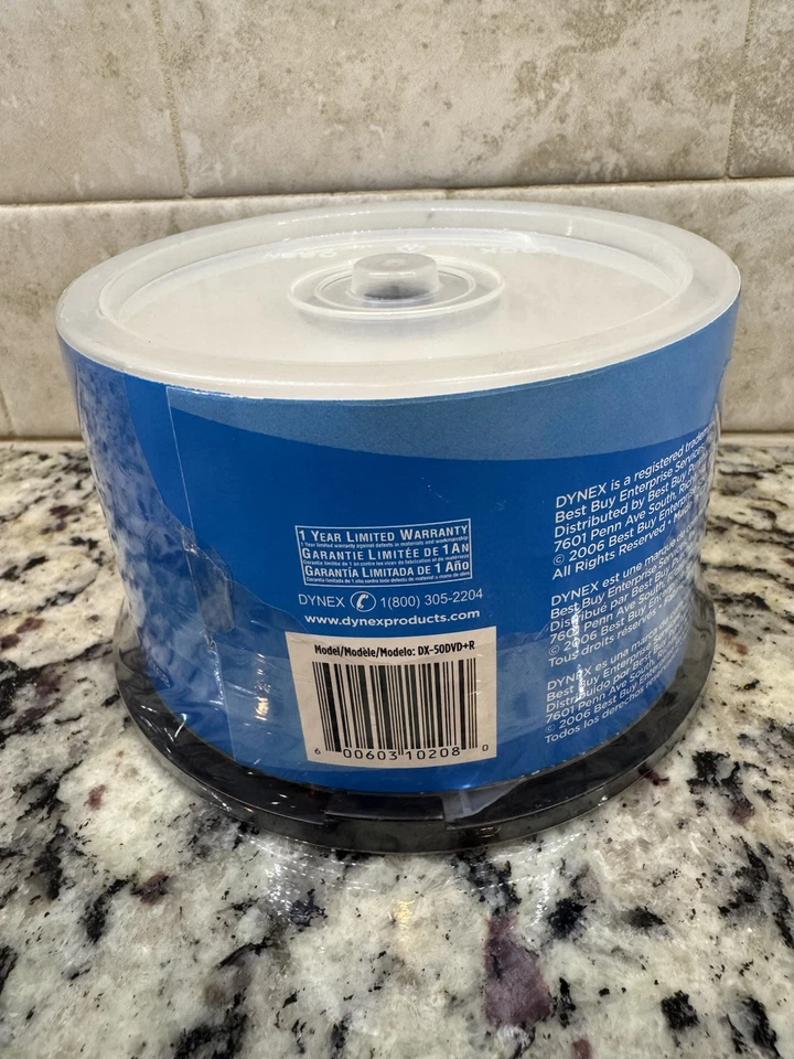 NEW Dynex DVD-R 50 Pack 16x 4.7gb 120 Min Factory Sealed - Image 3 of 4