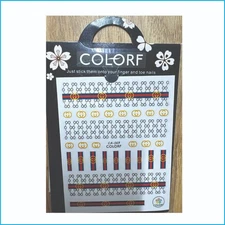 COLORF Designer Logo Nail Decal Sheet – Luxury Monogram Nail Art Stickers