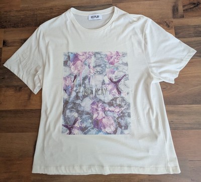 Ice Play 5d t shirt cotton jersey- oversize off white abstract print - BNWT med