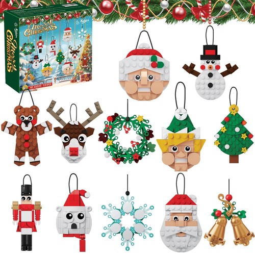 Christmas Ornaments Building Blocks Set Gift for , Xmas Party Favors Bricks 1...