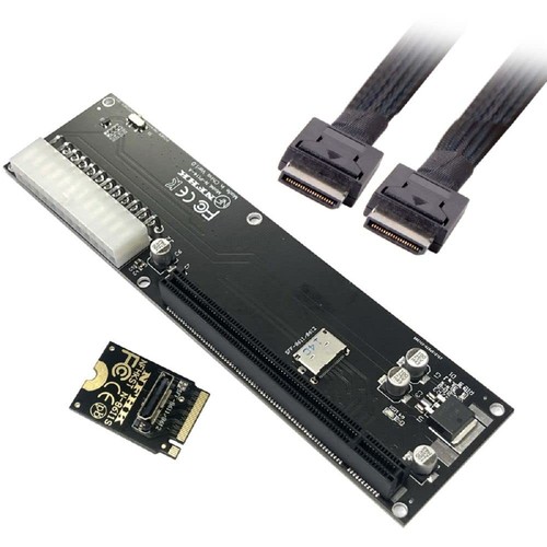 Oculink SFF-8611 Cavo Dati, Scheda PCI-E 3.0 - PCI Express M.2 M-Key a SFF-86... - Foto 2 di 9