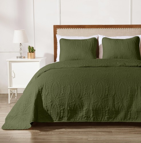 Chezmoi Collection Austin 3-piece Pinsonic Quilt Oversize Bedspread Coverlet Set - Picture 32 of 53