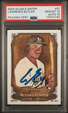 2024 Topps Allen & Ginter Signed Lawrence Butler RC Autographed Auto PSA 10/10