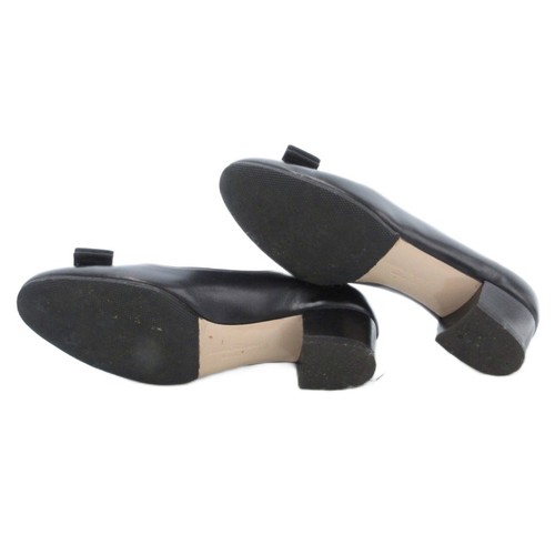 Salvatore Ferragamo Pumps Women's Size 5 Black Leather - Picture 5 of 8