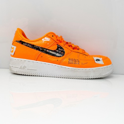 Nike Herren Air Force 1 Niedrig AR7719-800 Orange Freizeitschuhe Turnschuhe Größe 9