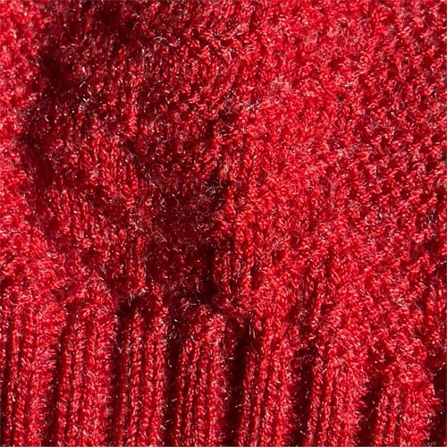 Red Knit Sweater Vest Cardigan Grandma CottageCore EUC Viking Metal Buttons XL - Picture 4 of 10
