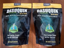 2 New Nutramax Labs Dasuquin 84ct Soft Chews With MSM for Lg Dogs  Exp 06/2027