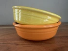 Fiesta HLC Homer Laughlin Small Rim Bowls Set Of 2 Orange Yellow EUC 15oz 5 5/8”