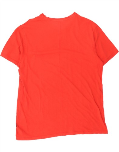 DESIGUAL Mens Graphic T-Shirt Top XL Red Cotton GA07 - Afbeelding 2 van 3