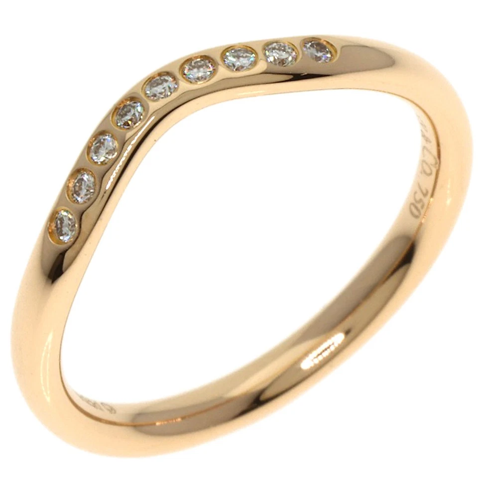 TIFFANY&Co.  Anillo Banda Curvada Diamantes Oro Rosa K18 Damas [Usado] Foto 2 de 4