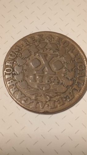 10 Reis 1764 Joseph 1er du Portugal, état Supérieur